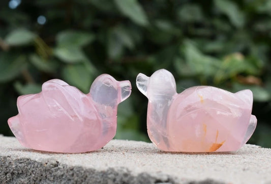 Rose Quartz Mandarin Ducks